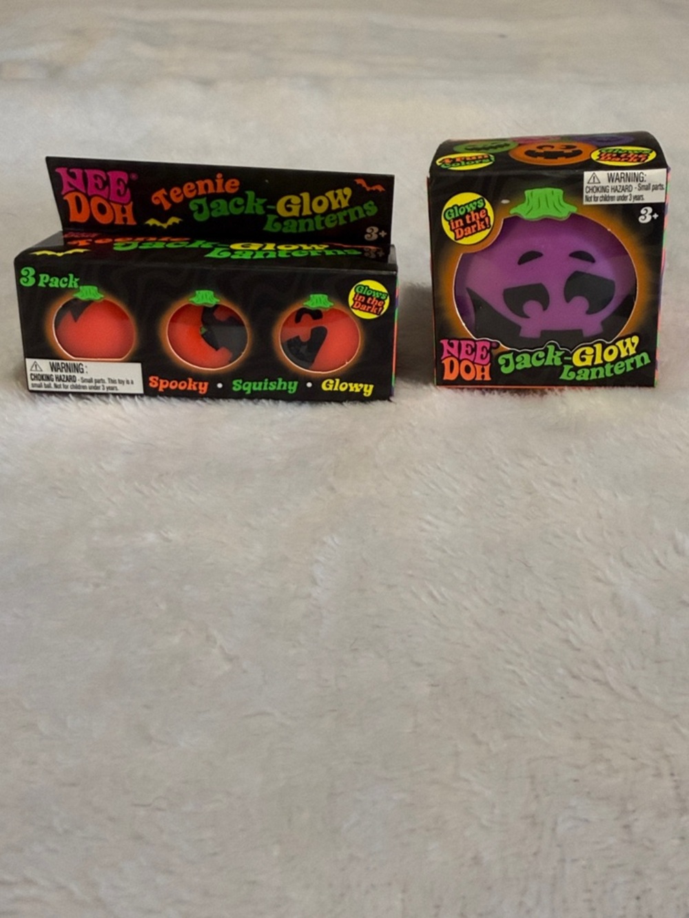 NeeDoh Jack-Glow Lanterns Pumpkin Squishy Toy - Orange & Purple